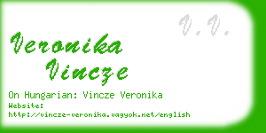 veronika vincze business card